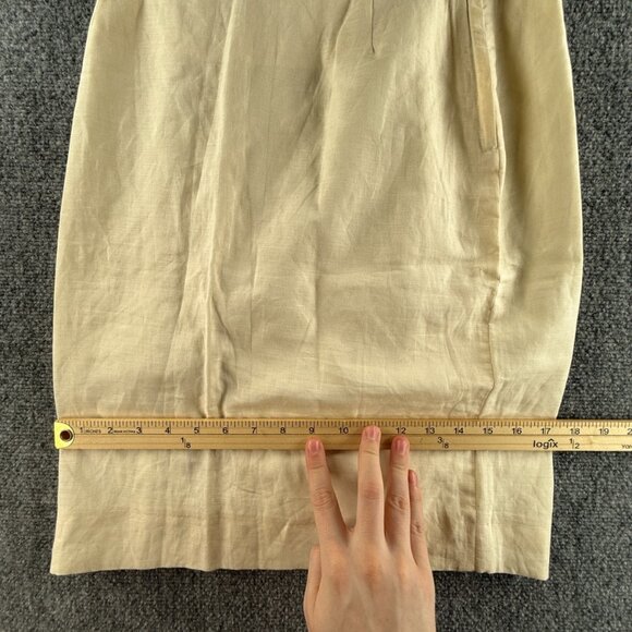 VTG KATHARINE HAMNETT London Ivory Skirt Italy Made Size 42 Cotton Woven Women - Picture 8 of 15